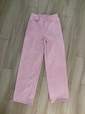 Old Navy Women’s High-Rise Pink Wide-Leg Jeans